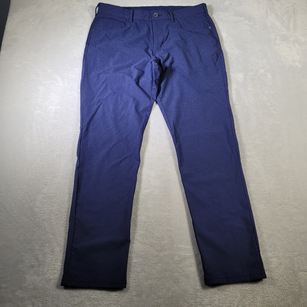 Tommy Bahama Boracay Pants Mens 34x31.5 Blue Casual Textured Stretch Chino